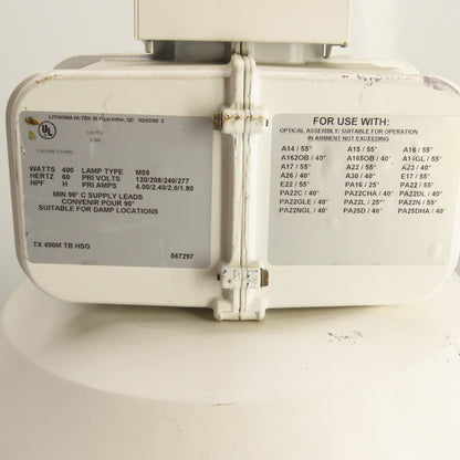 Lithonia TX 400M TB HSG 400W Metal Halide High Bay Light Fixture 120-277V Tested