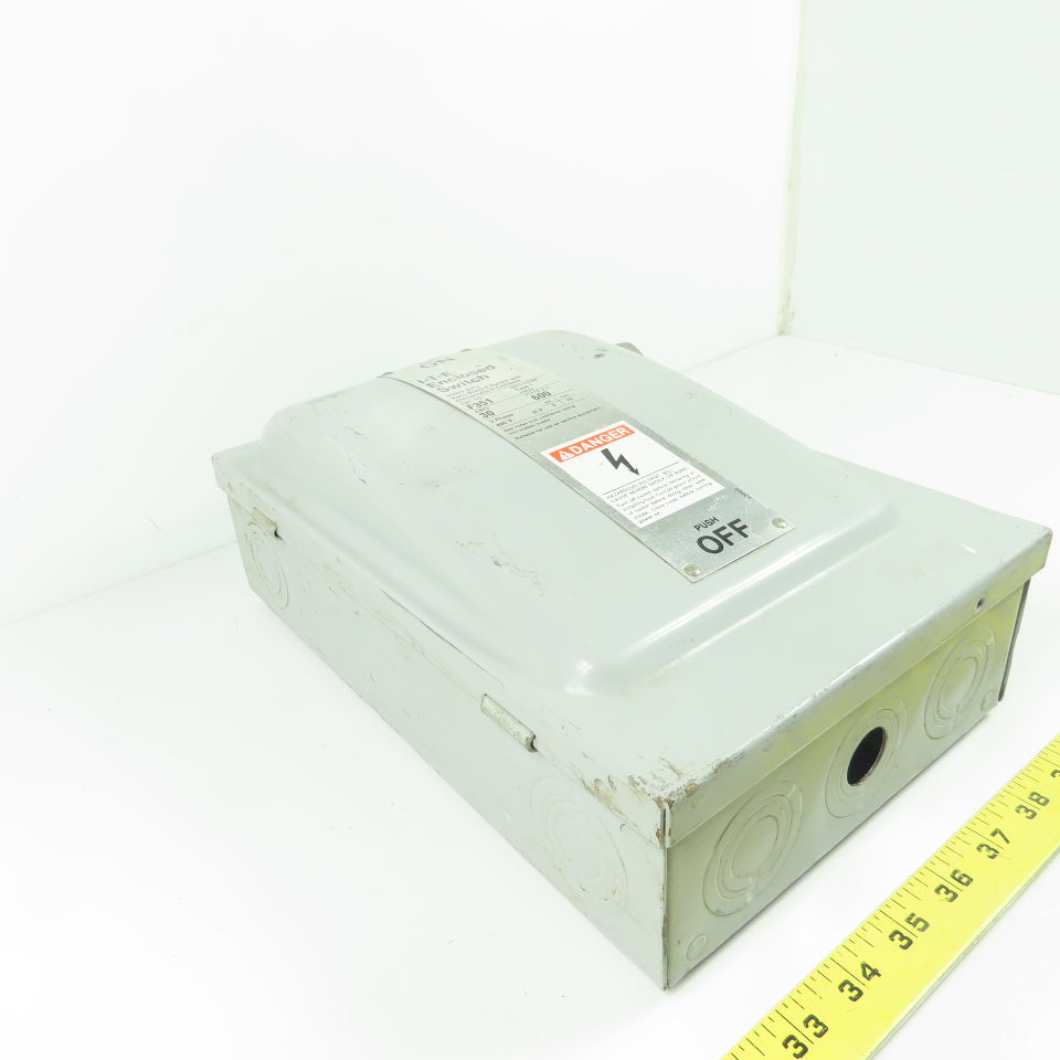 Siemens F351 30A 3-Pole 3Ph Fusible Safety Disconnect Switch 600VAC