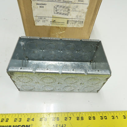 Crouse-Hinds TP693 4-Gang Masonry Box 3-1/2" Deep 1/2"-3/4" Concentric KOs Lot/5