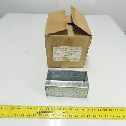 Crouse-Hinds TP693 4-Gang Masonry Box 3-1/2" Deep 1/2"-3/4" Concentric KOs Lot/5