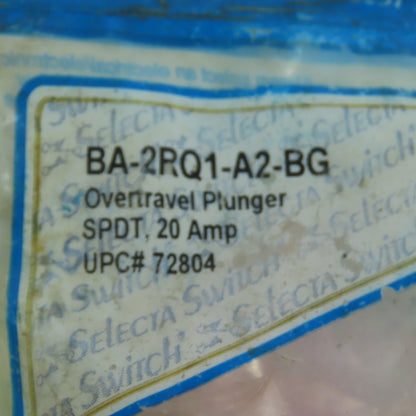 Selecta Switch BA-2RQ1-A2-BG Overtravel Plunger Limit Switch SPDT 20A 480VAC