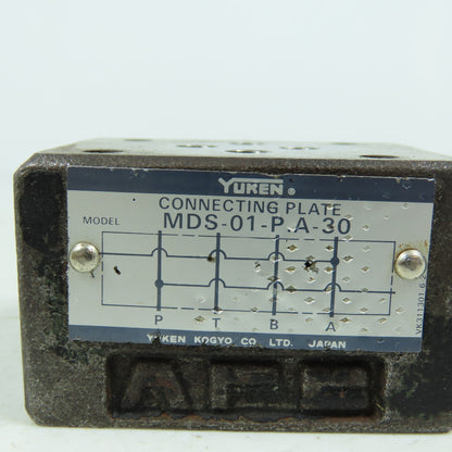 Yuken MDS-01-P.A-30 Connecting Plate Series 30 Modular Valve Subplate