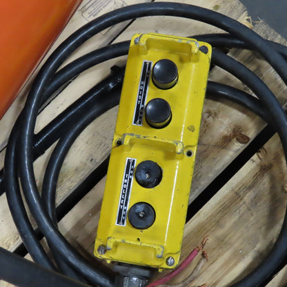 CM V2 3 Ton 2 Speed Electric Chain Hoist 3/24FPM 460V 20' Lift W/ Power Trolley