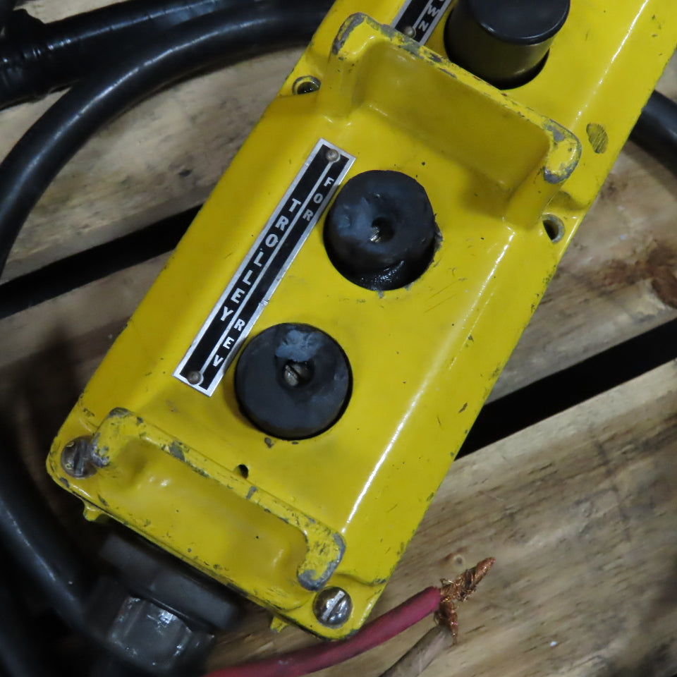 CM V2 3 Ton 2 Speed Electric Chain Hoist 3/24FPM 460V 20' Lift W/ Power Trolley