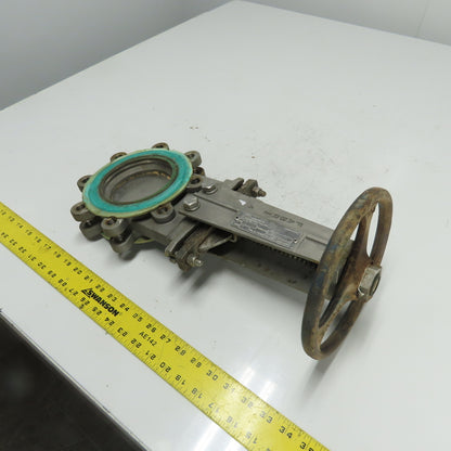 ITT Fabri-Valve C37S316 4" Stainless Steel Knife Gate Valve 150 CWP
