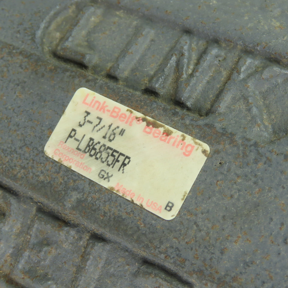 Link-Belt P-LB6855FR 3-7/16" Heavy Duty Pillow Block Roller Bearing Housing