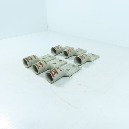 Thomas & Betts 500 MCM Copper Compression Lugs 2-Hole Brown 87 Lot Of 6