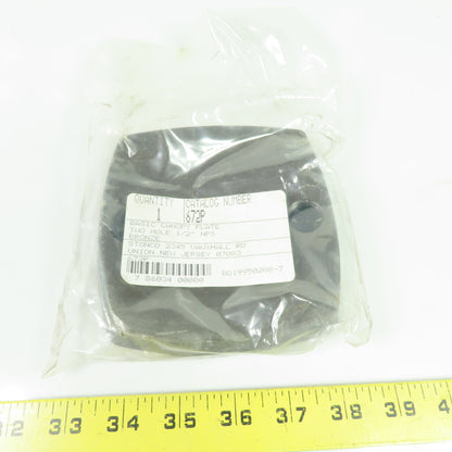 Stonco 672P Basic Canopy Plate 2-Hole 1/2" NPS Bronze