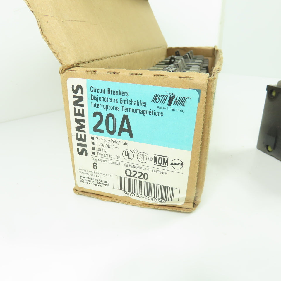 Siemens Q220 20A 120/240V 1-Pole Type QP Circuit Breaker Lot of 12