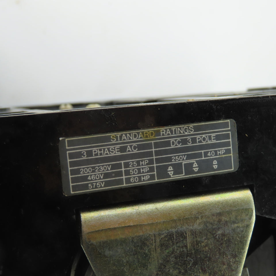 Allen-Bradley 1494F-N200 200A 600VAC 3-Pole Disconnect Switch