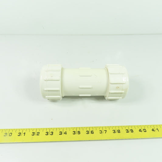 Flo-Control Burbank 1-1/2" IPS PVC Compression Coupling 7" OAL