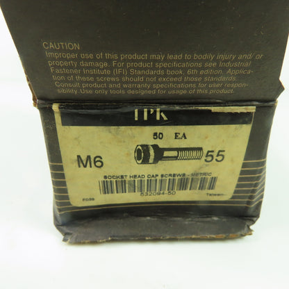 Brighton 532094-50 M6 x 55mm Socket Head Cap Screws Metric Grade 12.9 Lot Of 50