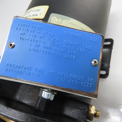 WEG 00136OS3EJP56J 1HP AC Electric Motor 208-230/460V 3Ph 3470RPM E56J Frame