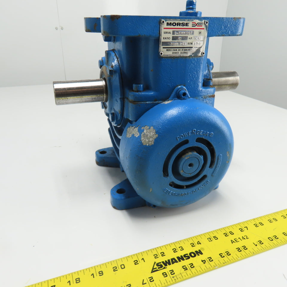 Morse Borg Warner 30RH 1-LR Gear Reducer 40:1 Ratio 1.32HP 43.75RPM Output