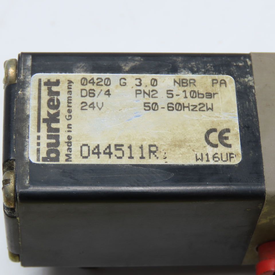 Burkert 044511R 4/2 Way Pneumatic Valve Body 24V