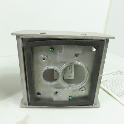 Hubbell FR280GYA 2-Gang Gray Multi-Service Pedestal Fire-Rated Poke-Through