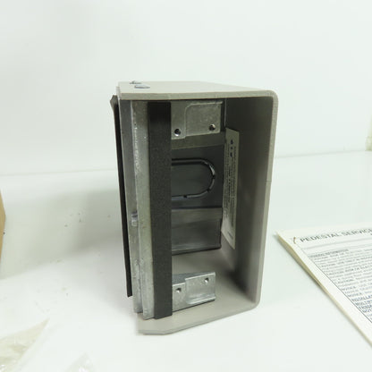 Hubbell FR280GYA 2-Gang Gray Multi-Service Pedestal Fire-Rated Poke-Through