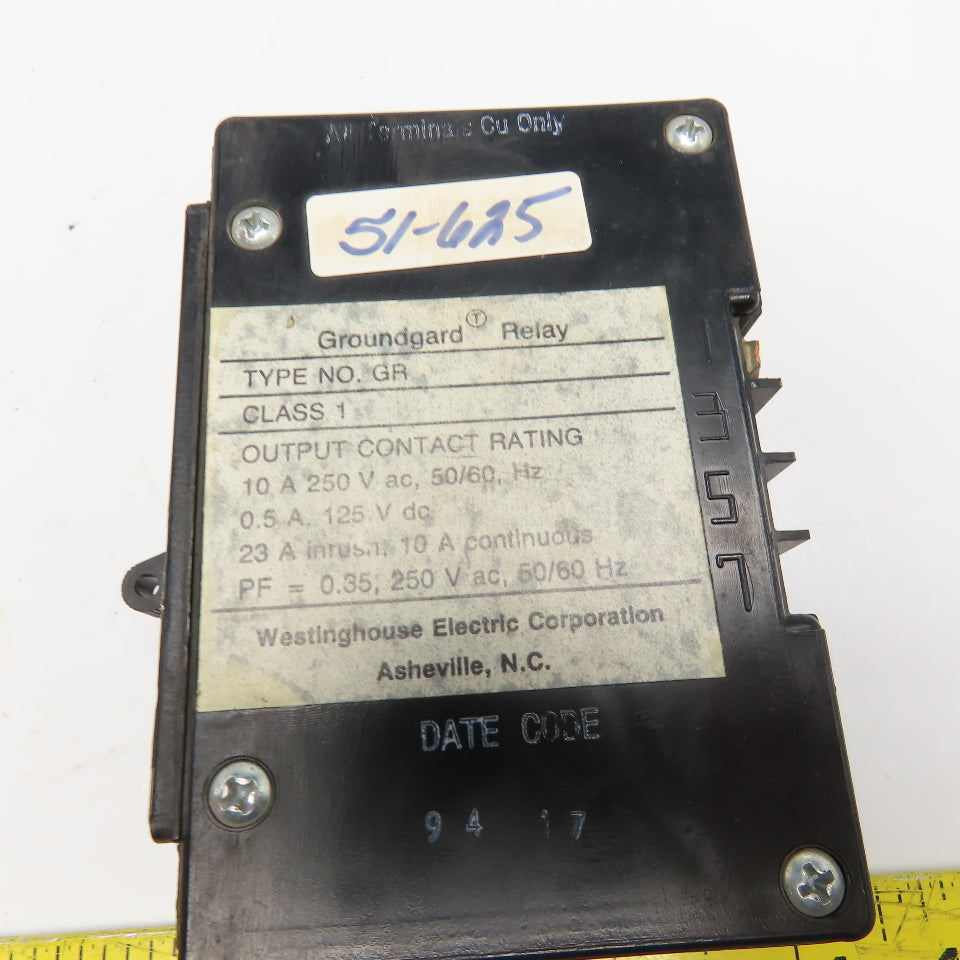 Westinghouse 5264C09H01 4-12A Adjustable Trip Groundgard Relay 250VAC Max