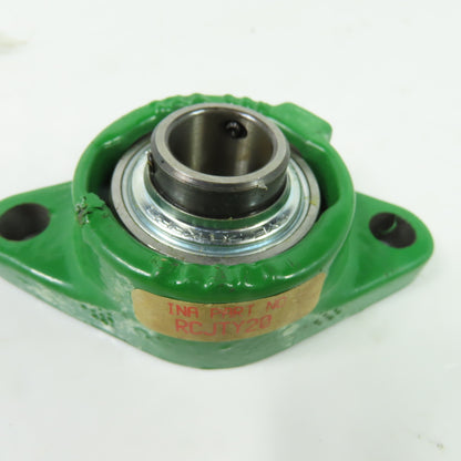 INA RCJTY20 2-Bolt Flange Mount Ball Bearing 20mm Bore Cast Iron Housing