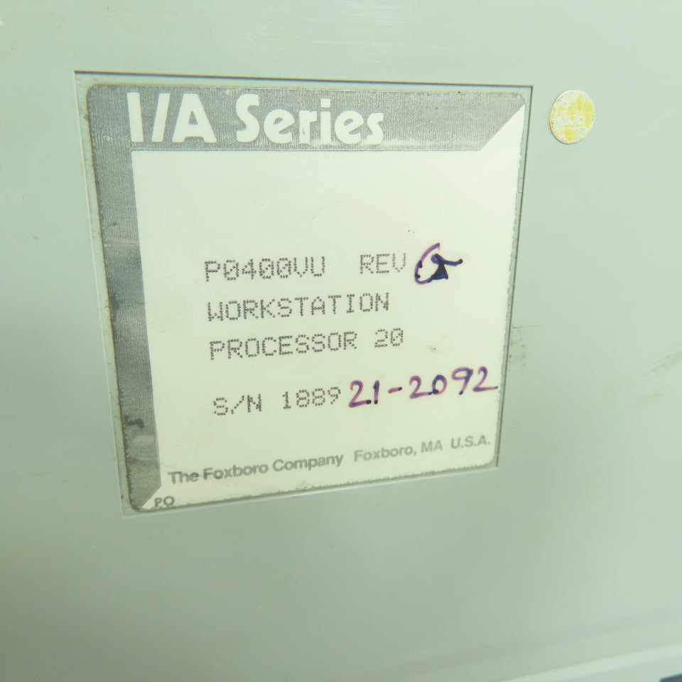 Foxboro P0400VU I/A Series Workstation Processor 20 Rev G