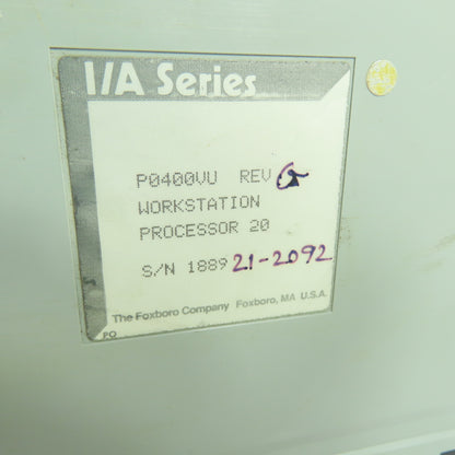 Foxboro P0400VU I/A Series Workstation Processor 20 Rev G