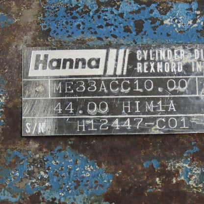 Hanna 10" Bore x 44" Stroke Double Acting Air Cylinder