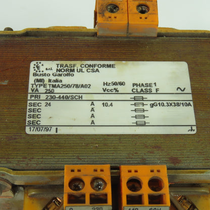 Trasf. Conforme TMA250/78/A02 250VA Control Transformer 230-440V Pri 24V Sec 1Ph