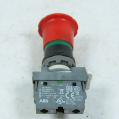 ABB MCB-10 Red Mushroom Head Push Button Switch 1NO From Cart Caddy 5W