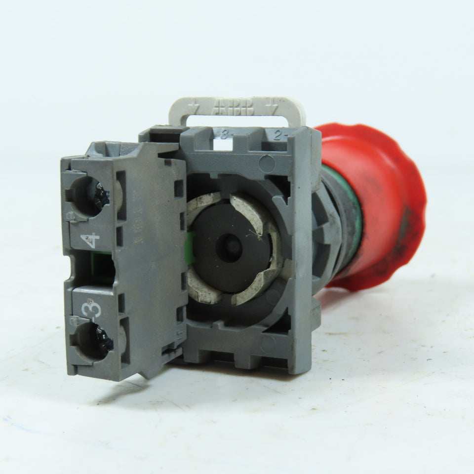 ABB MCB-10 Red Mushroom Head Push Button Switch 1NO From Cart Caddy 5W