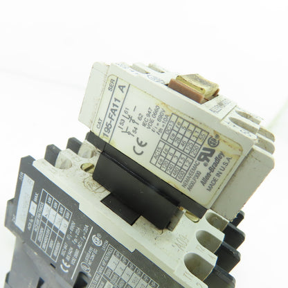 Allen-Bradley 100-A09NKD3 IEC Contactor 24VDC Coil 9A 3-Pole W/ 195-FA11