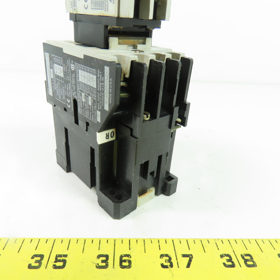 Allen-Bradley 100-A09NKD3 IEC Contactor 24VDC Coil 9A 3-Pole W/ 195-FA11