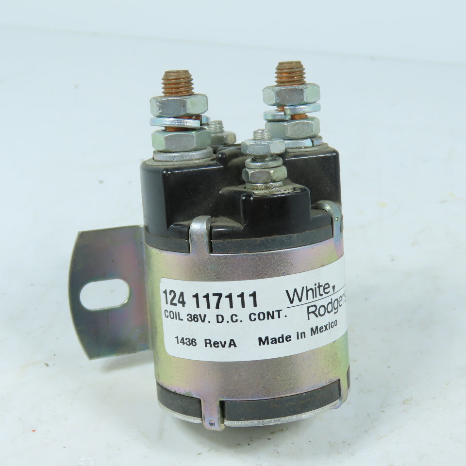 White Rodgers 124-117111 36V DC Contactor Solenoid 4-Terminal From Cart Caddy 5W
