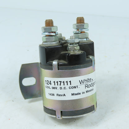 White Rodgers 124-117111 36V DC Contactor Solenoid 4-Terminal From Cart Caddy 5W