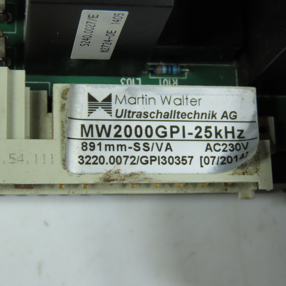 Martin Walter 3220.0072 MW2000GPI-25kHz GPI Ultrasonic Generator Module 25kHz