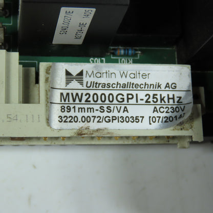 Martin Walter 3220.0072 MW2000GPI-25kHz GPI Ultrasonic Generator Module 25kHz
