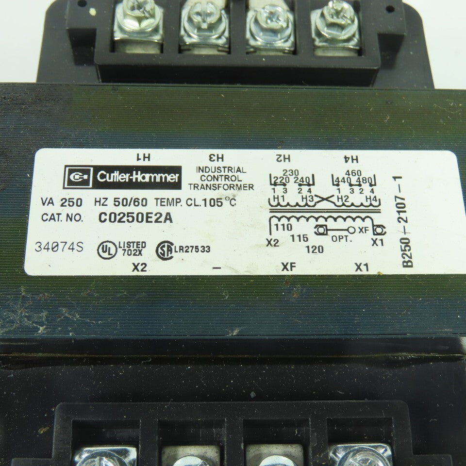 Cutler-Hammer C0250E2A 250VA Industrial Control Transformer 240/480V Pri 120VSec