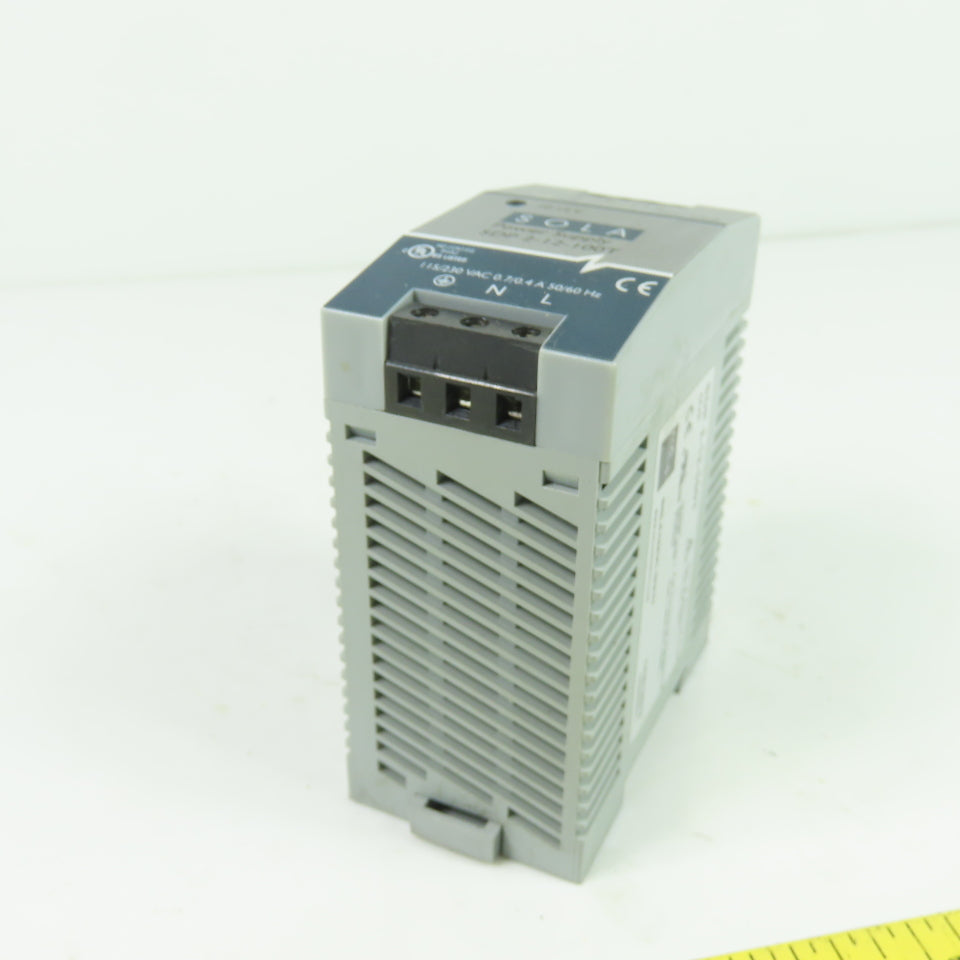 Sola/Hevi-Duty SDP 2-12-100T DIN Rail Power Supply 12VDC 2.5A Out 115/230V In