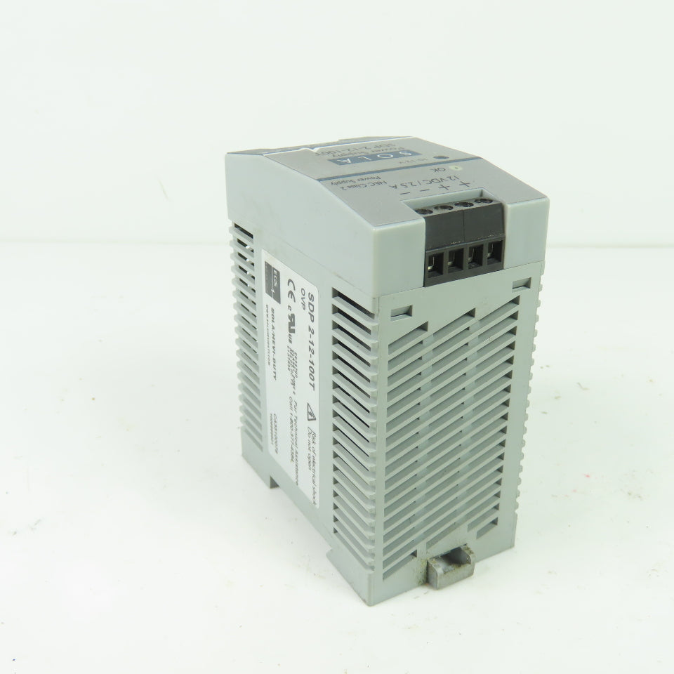 Sola/Hevi-Duty SDP 2-12-100T DIN Rail Power Supply 12VDC 2.5A Out 115/230V In