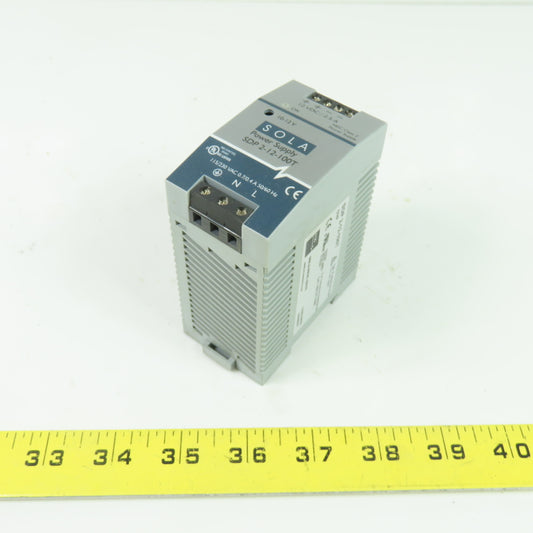 Sola/Hevi-Duty SDP 2-12-100T DIN Rail Power Supply 12VDC 2.5A Out 115/230V In