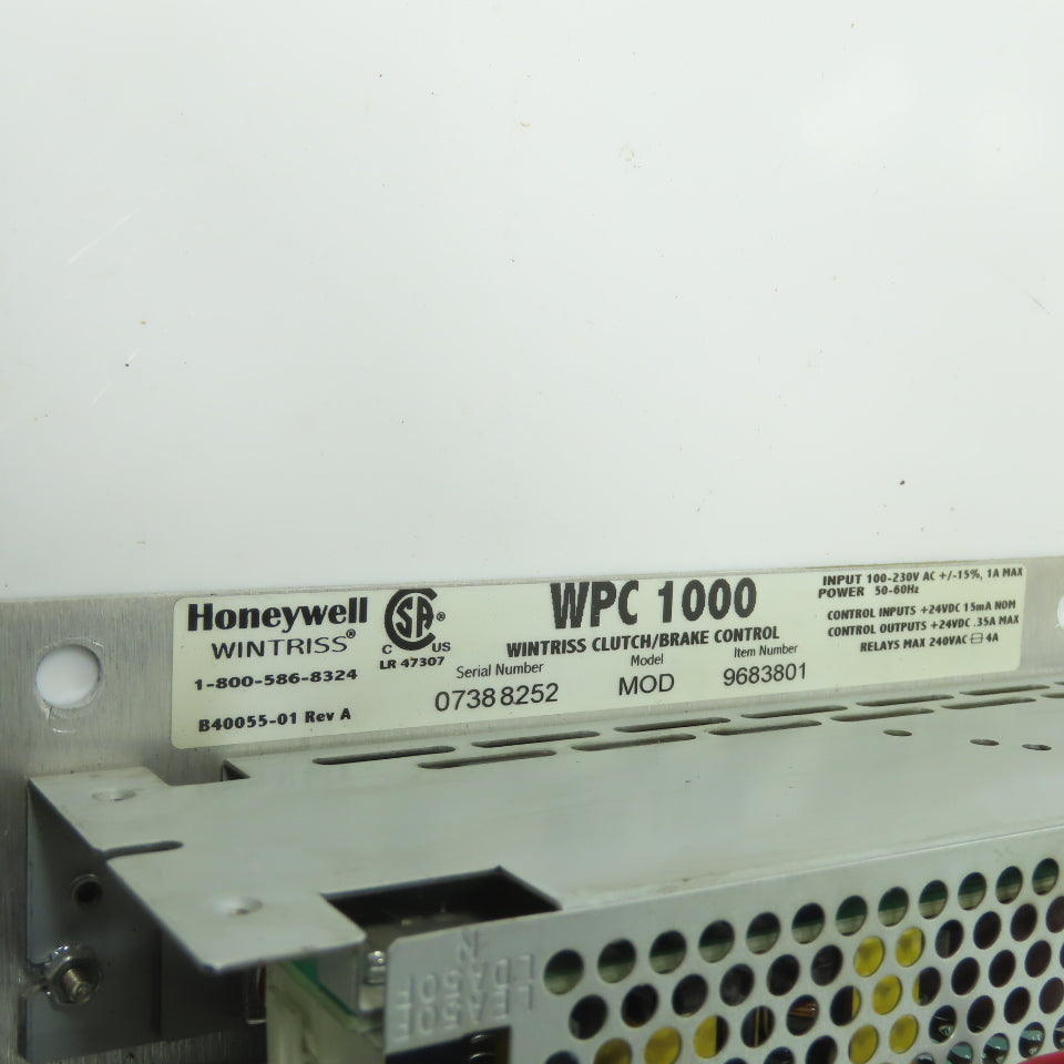 Honeywell 9683801 WPC 1000 Wintriss Clutch/Brake Control Board Assembly 100-230V