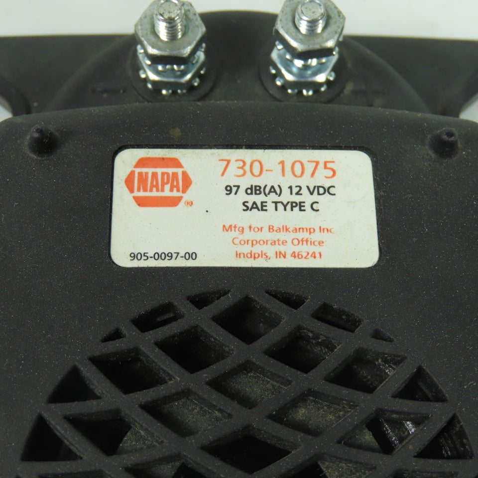 NAPA 730-1075 97dB 12VDC SAE Type C Vehicle Back-Up Alarm