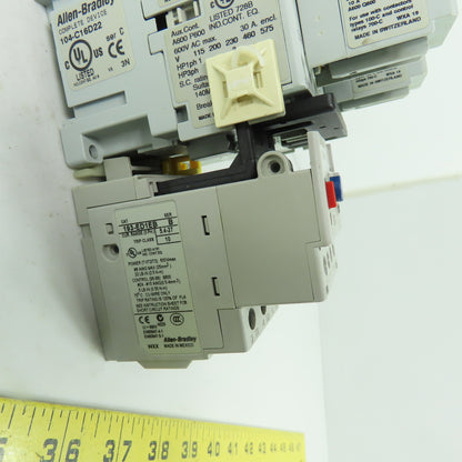 Allen-Bradley 104-C16D22 16A Reversing Contactor Starter 120V Coil W/ Overload