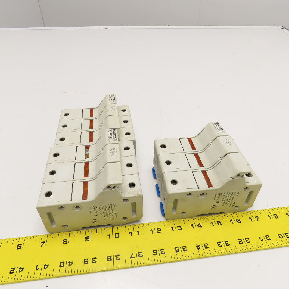 Ferraz Shawmut US3J3I 3 Pole 600V 30A Class J Fuse Holder Lot Of 3