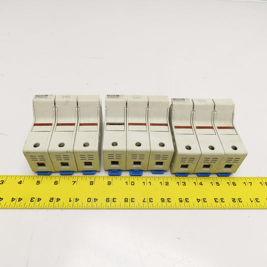 Ferraz Shawmut US3J3I 3 Pole 600V 30A Class J Fuse Holder Lot Of 3