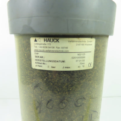Hauck M2/125 Process Filter Canister 2 bar 40C 7044