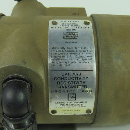 Leeds & Northrup Instruments 7079 Conductivity Resistivity Transmitter