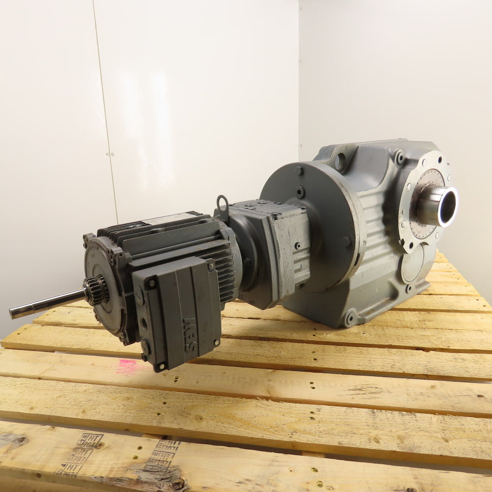 SEW-Eurodrive KH97 R57 DRS100M4BE5 Helical-Bevel Gear Motor 5HP 3.9RPM 4300Nm