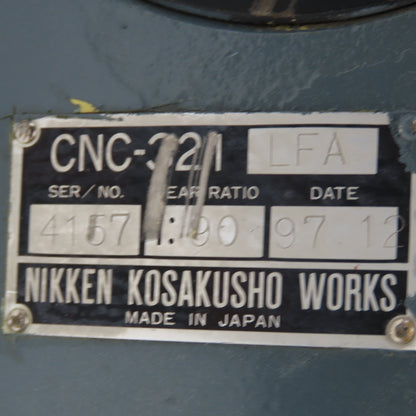 Nikken CNC-321 LFA 90:1 320mm Rotary Indexing Table Needs Oil Seal