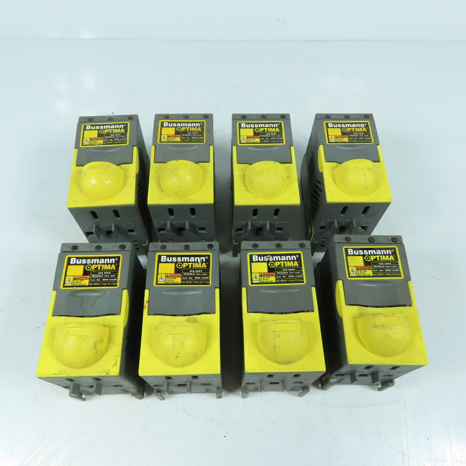 Bussmann OPM-1038R Optima Fuse Holder Module 30A 600V Class CC 3-Pole Lot of 8
