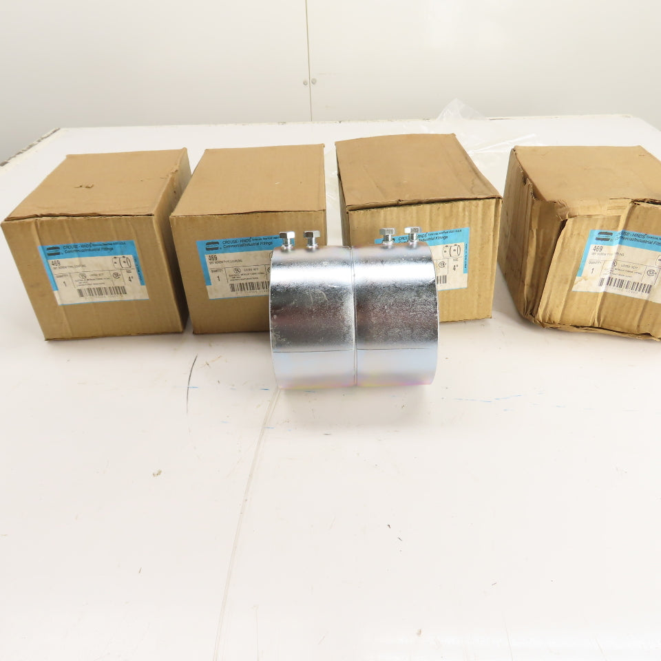 Crouse-Hinds 469 4" EMT Set Screw Type Coupling Lot of 4